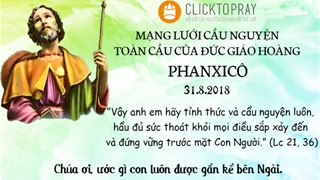 Tông Đồ Cầu Nguyện, Ngày 31.08.2018