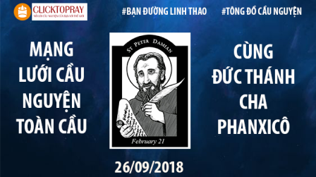 Tông Đồ Cầu Nguyện, Ngày 26.09.2018