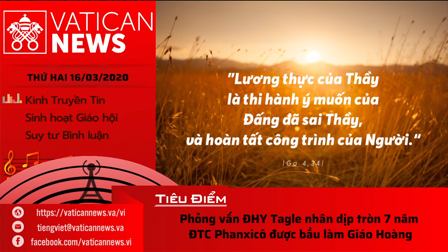 Vatican News Tiếng Việt thứ Hai 16.03.2020