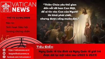 Radio: Vatican News Tiếng Việt thứ Tư 22/04/2020