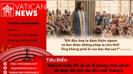 Radio: Vatican News Tiếng Việt thứ Sáu 01.05.2020