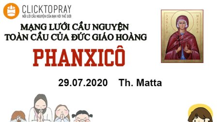 Tông Đồ Cầu Nguyện Ngày 29.07.2020