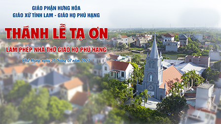 Đức cha Đaminh Hoàng Minh Tiến cử hành thánh lễ tạ ơn và làm phép nhà thờ giáo họ Phú Hạng, giáo xứ Tình Lam, ngày 26.07.2023