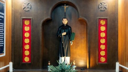 Đức cha Đaminh Hoàng Minh Tiến dâng Thánh lễ kính thánh Gioan Bạch Văn Vân tại giáo xứ Nỗ Lực