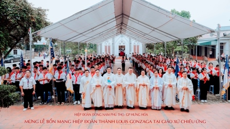 Hiệp đoàn Đông Nam Phú Thọ: Sa mạc huấn luyện Dự trưởng và mừng lễ Bổn mạng tại giáo xứ Chiêu Ứng