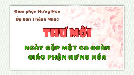 Ủy ban Thánh Nhạc Giáo phận Hưng Hóa: Thông báo ngày gặp mặt ca đoàn Giáo phận