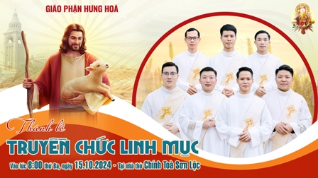 Giáo phận Hưng Hóa: Trực tuyến Thánh lễ Truyền chức Linh mục ngày 15.10.2024