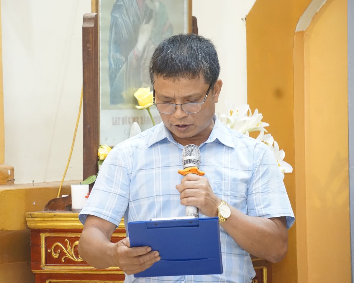 Chủ tịch Hội đồng Giáo xứ Yên Tập bày tỏ tâm tình tri ân