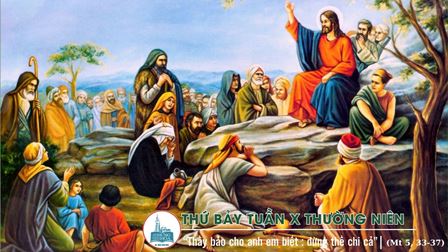 Suy niệm Tin mừng thứ Bảy tuần X Thường niên (Mt 5, 33-37)