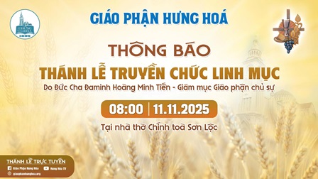 Thông Báo Thánh Lễ Truyền Chức Linh Mục | Ngày 11.11.2025