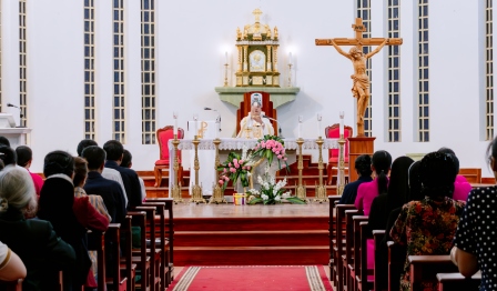 Giáo xứ Chính tòa Sơn Lộc mừng lễ Thánh Giuse –  Quan thầy Hội dòng Mến Thánh Giá Hưng Hóa và các Hội đoàn