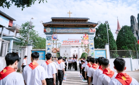 Hiệp Đoàn Phêrô Néron Bắc – Giáo Hạt Tây Bắc Phú Thọ: Khai Mạc Sa Mạc Huấn Luyện Huynh Trưởng Cấp I HOREB 63 “Vươn Lên”