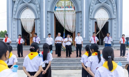 Thiếu nhi Thánh Thể Hiệp đoàn Phêrô Nguyễn Khắc Tự khai mạc khóa huấn luyện Dự trưởng Hừng Đông 55