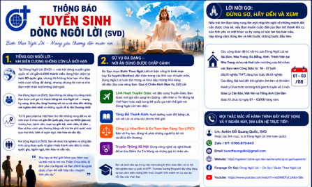 Dòng Ngôi Lời – Tỉnh Dòng Việt Nam: Thông Báo Tuyển Sinh